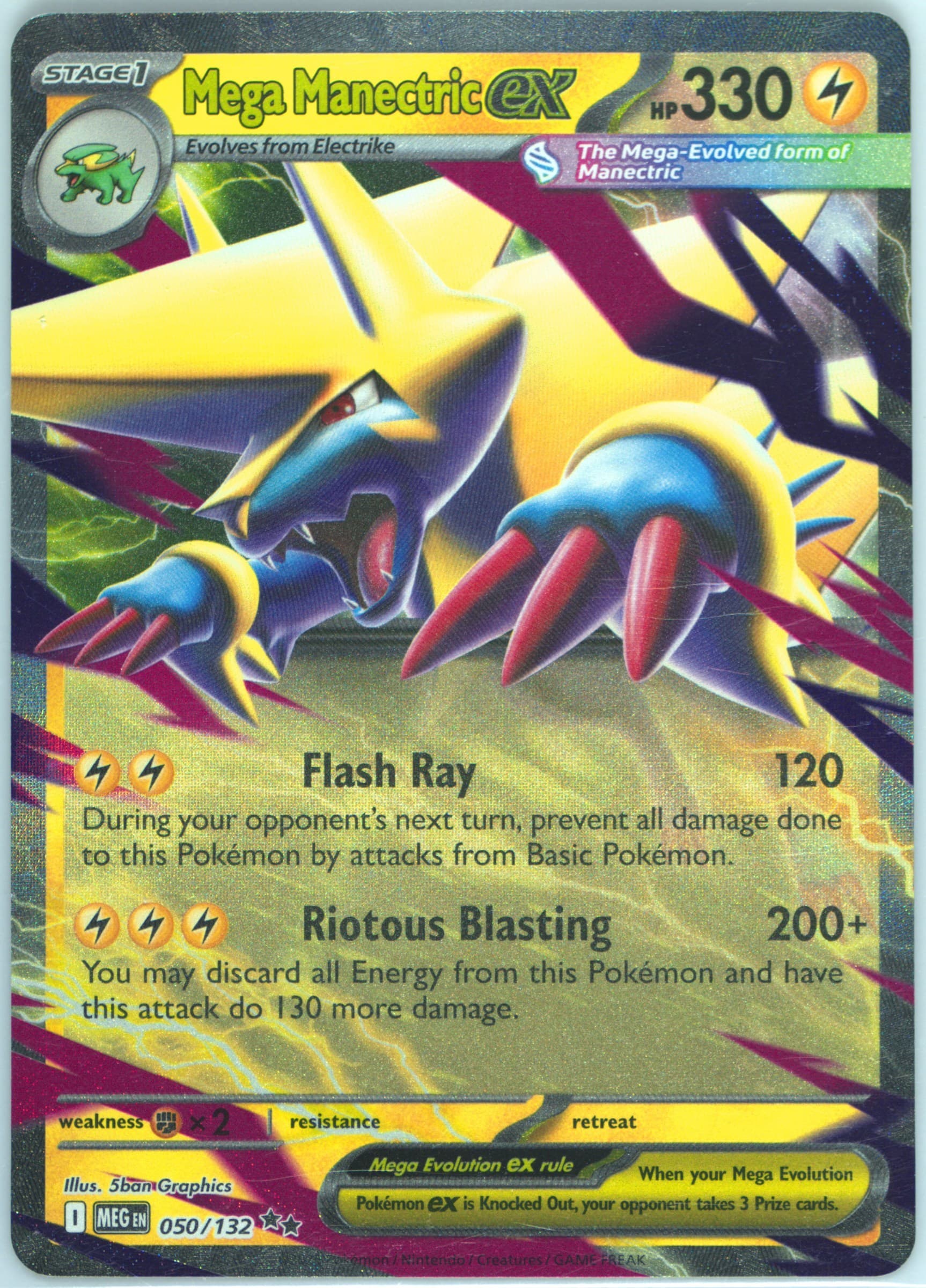 Mega Manectric EX (050) 2025 Pokemon Meg EN-Mega Evolution