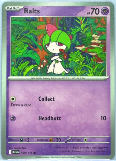 Ralts (058) 2025 Pokemon Meg EN-Mega Evolution