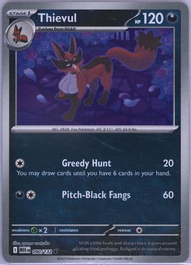 Thievul (090) 2025 Pokemon Meg EN-Mega Evolution