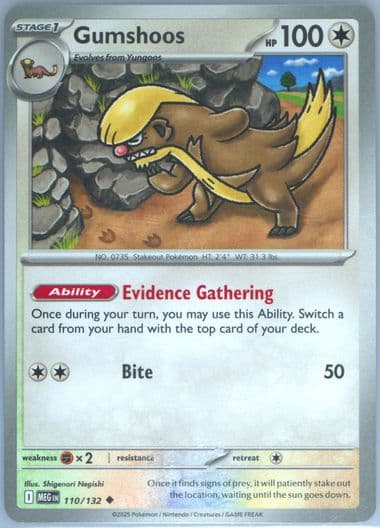Gumshoos (110) 2025 Pokemon Meg EN-Mega Evolution