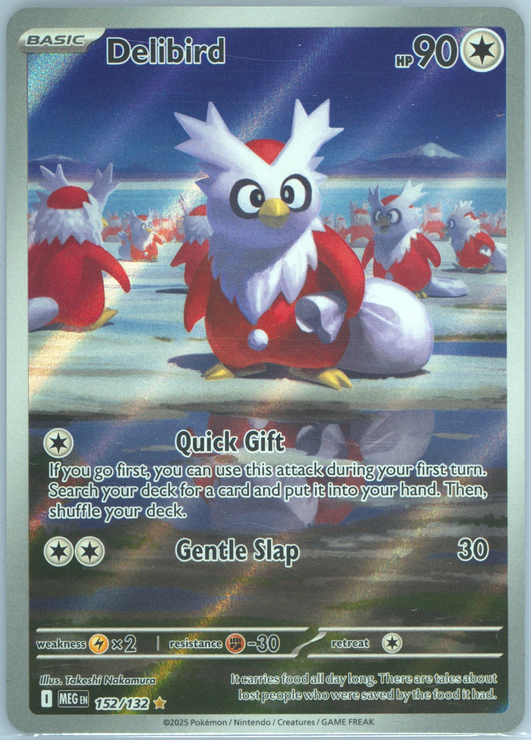 Delibird Illustration Rare (152) 2025 Pokemon Meg EN-Mega Evolution