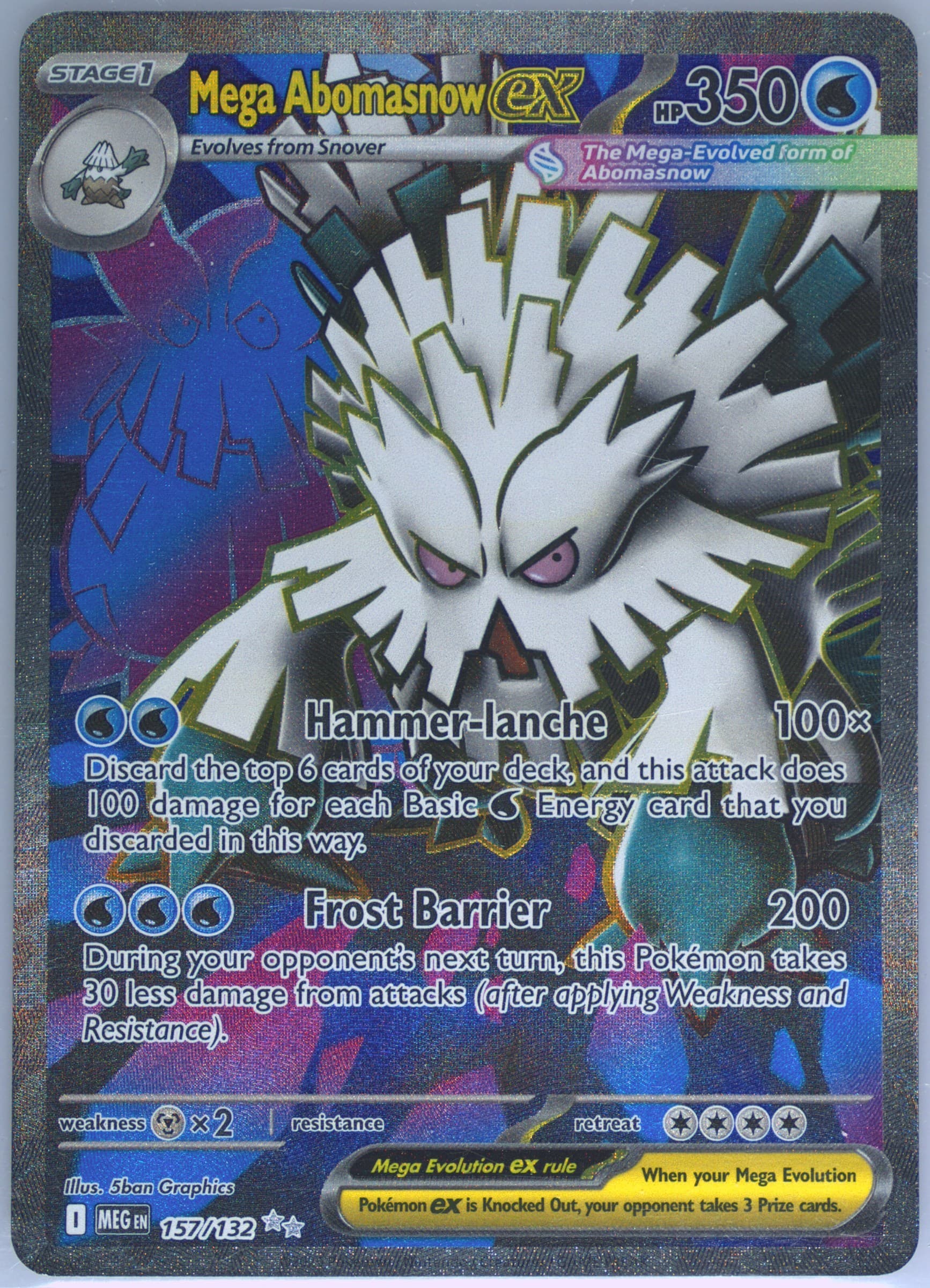 Mega Abomasnow EX Ultra Rare (157) 2025 Pokemon Meg EN-Mega Evolution