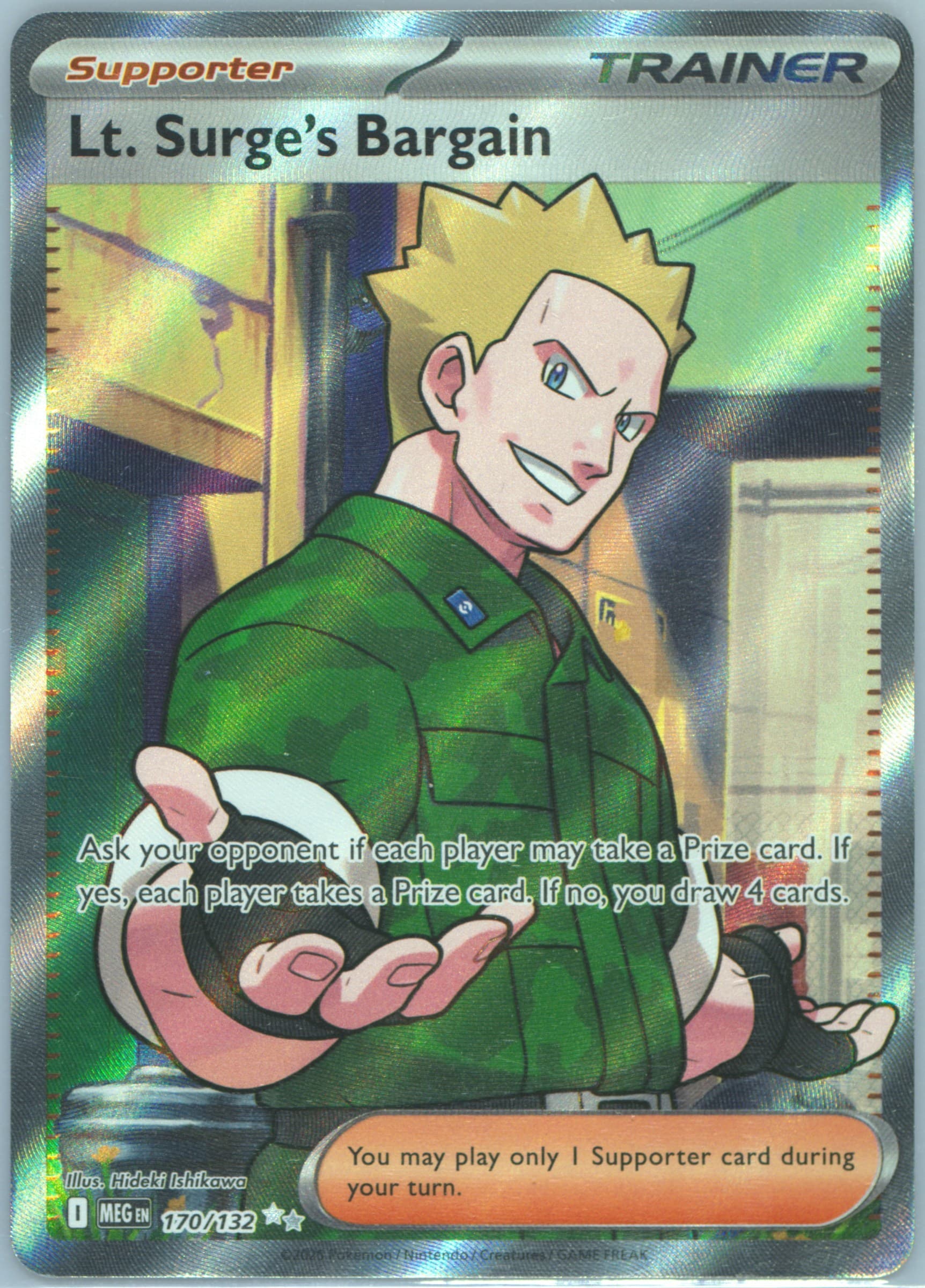 LT. Surge's Bargain Ultra Rare (170) 2025 Pokemon Meg EN-Mega Evolution