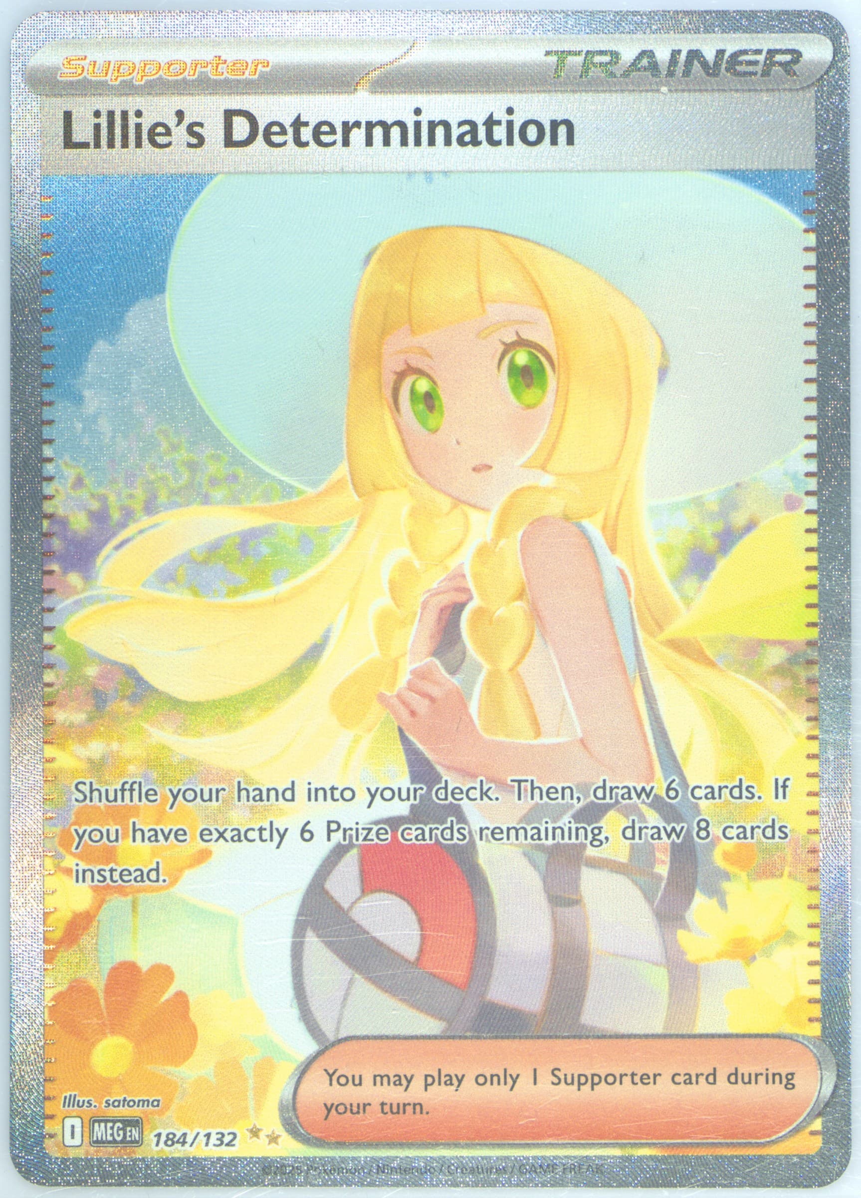 Lillie's Determination Special Illustration Rare (184) 2025 Pokemon Meg EN-Mega Evolution