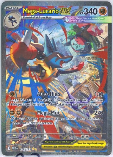 Mega Lucario EX Special Illustration Rare (179) 2025 Pokemon German Meg de-Mega Evolution