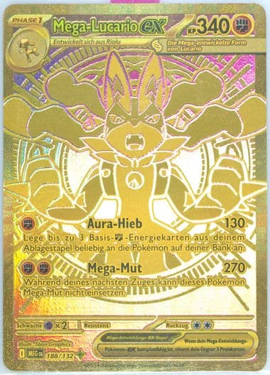Mega Lucario EX Mega Hyper Rare (188) 2025 Pokemon German Meg de-Mega Evolution