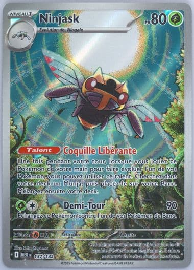 Ninjask Illustration Rare (137) 2025 Pokemon French Meg FR-Mega Evolution