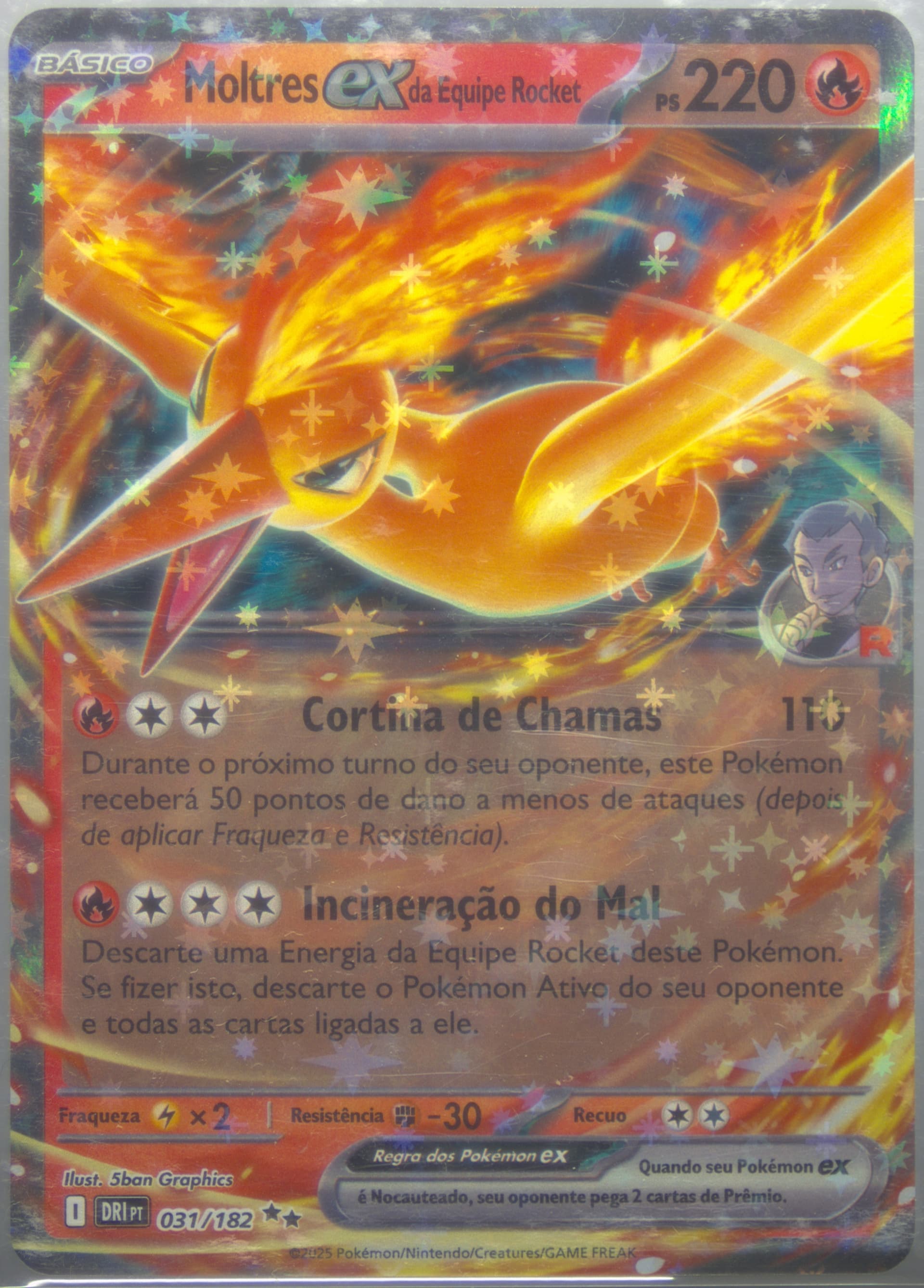 Team Rocket's Moltres EX (031) 2025 Pokemon Portuguese Dri PT-Destined Rivals