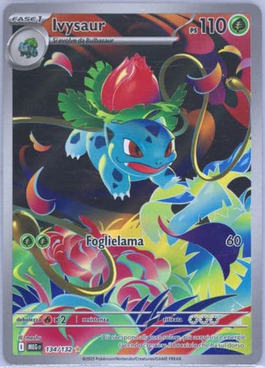 Ivysaur Illustration Rare (134) 2025 Pokemon Italian Meg It-Mega Evolution