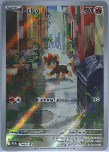 Litleo Illustration Rare (139) 2025 Pokemon Italian Meg It-Mega Evolution