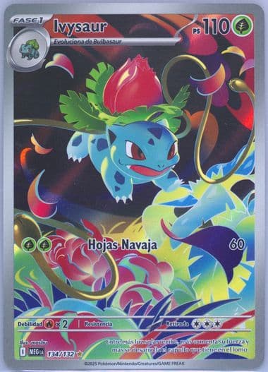 Ivysaur Illustration Rare (134) 2025 Pokemon Latin American Meg La-Mega Evolution