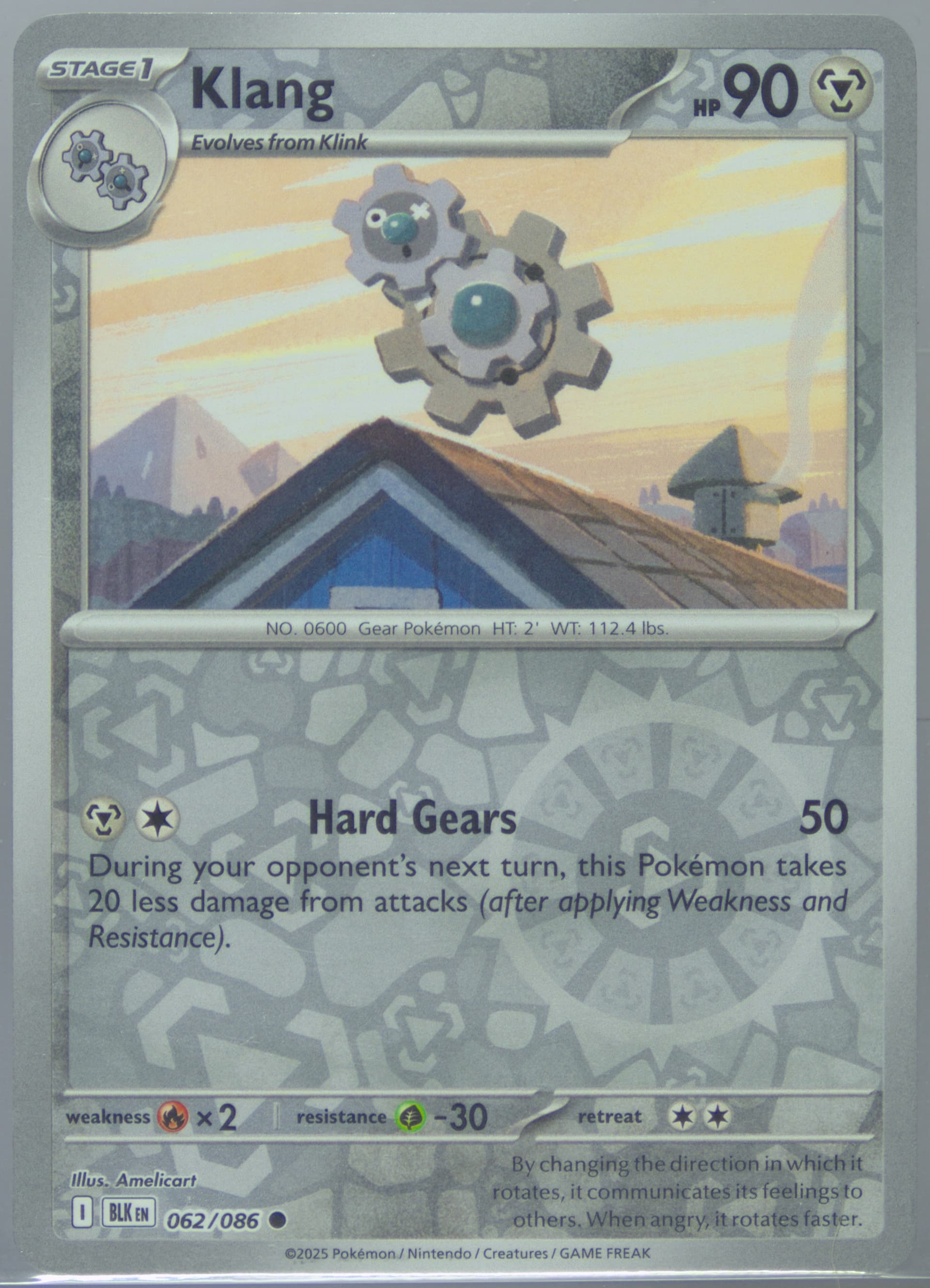 Klang Reverse Holo (062) 2025 Pokemon Blk EN-Black Bolt