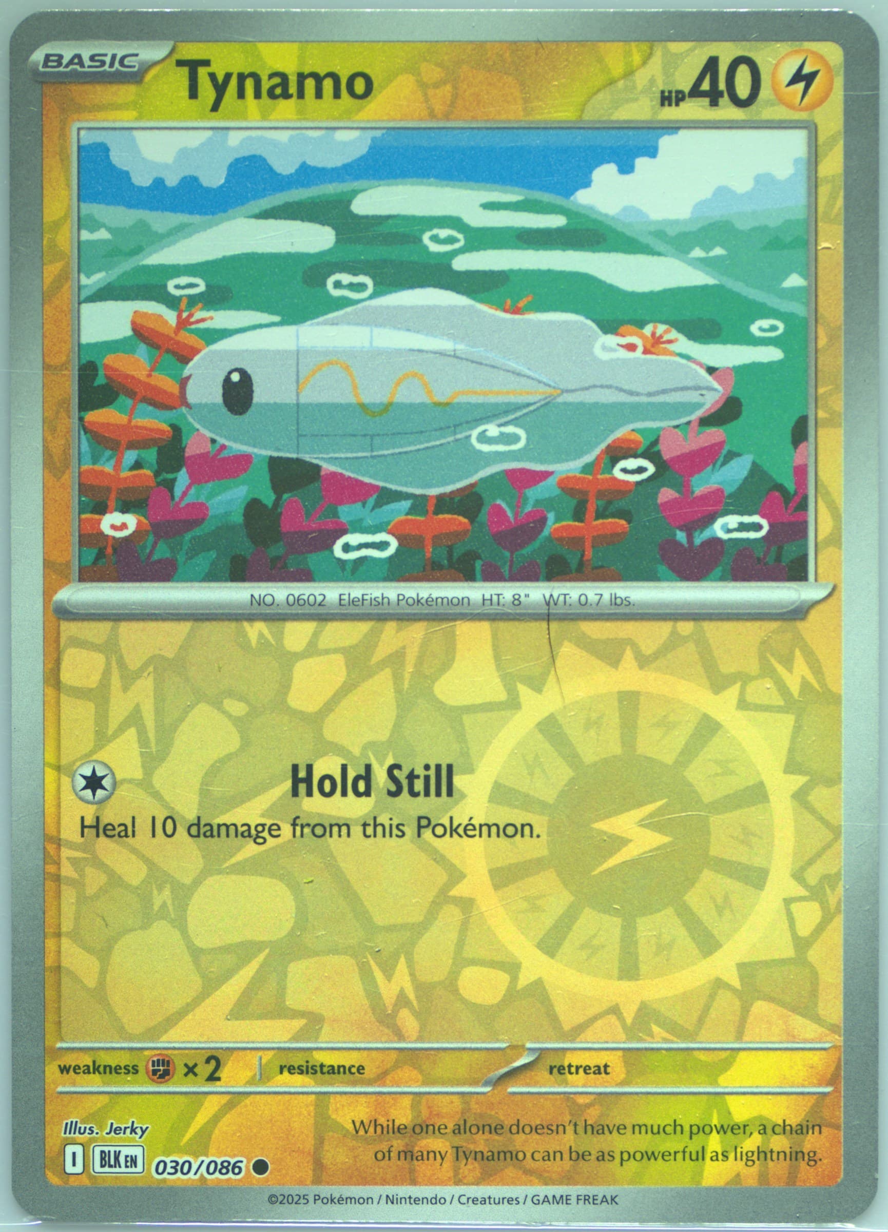 Tynamo Reverse Holo (030) 2025 Pokemon Blk EN-Black Bolt