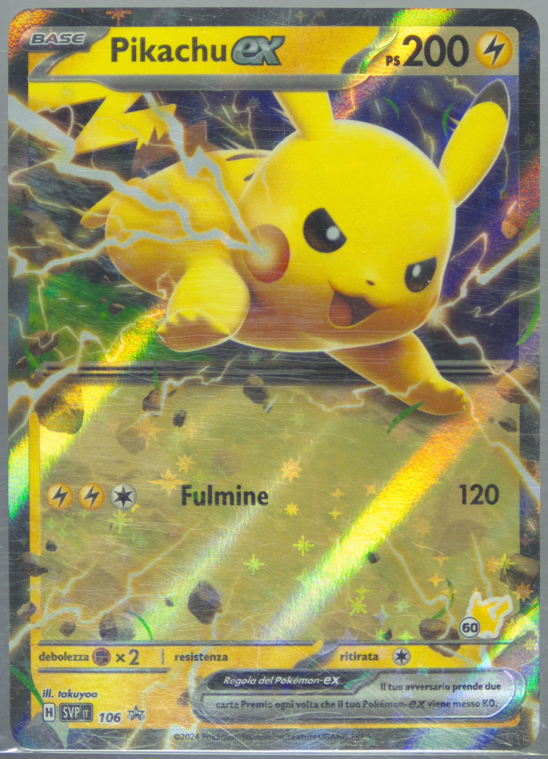 Pikachu EX Battle Academy 2024 (60) 2024 Pokemon Italian Svp It-SV Black Star Promo