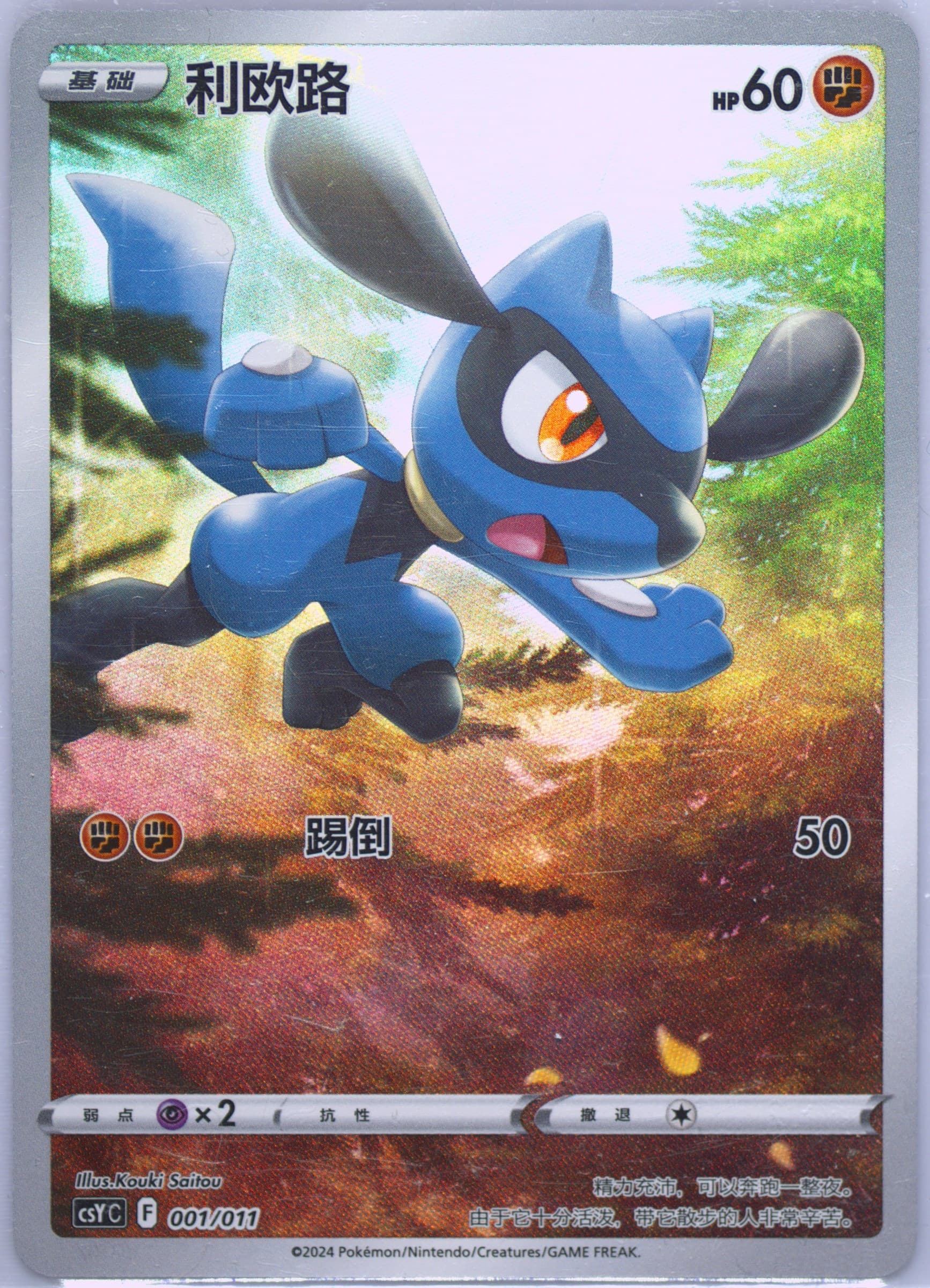 Riolu (001) 2024 Pokemon Simplified Chinese Csy C-Poke Ball/Level Ball Gift Box