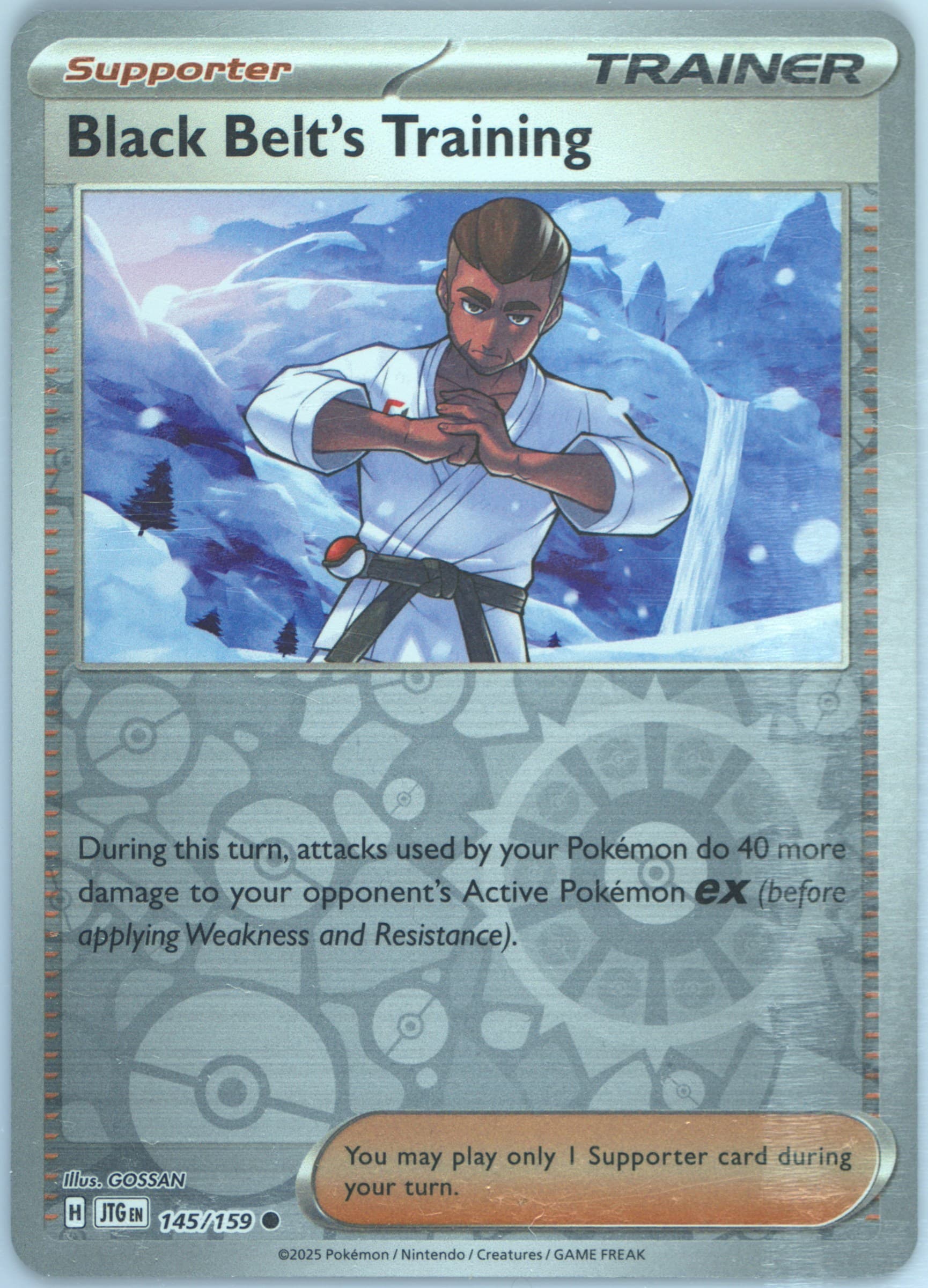 Black Belt's Training Reverse Holo (145) 2025 Pokemon Jtg EN-Journey Together