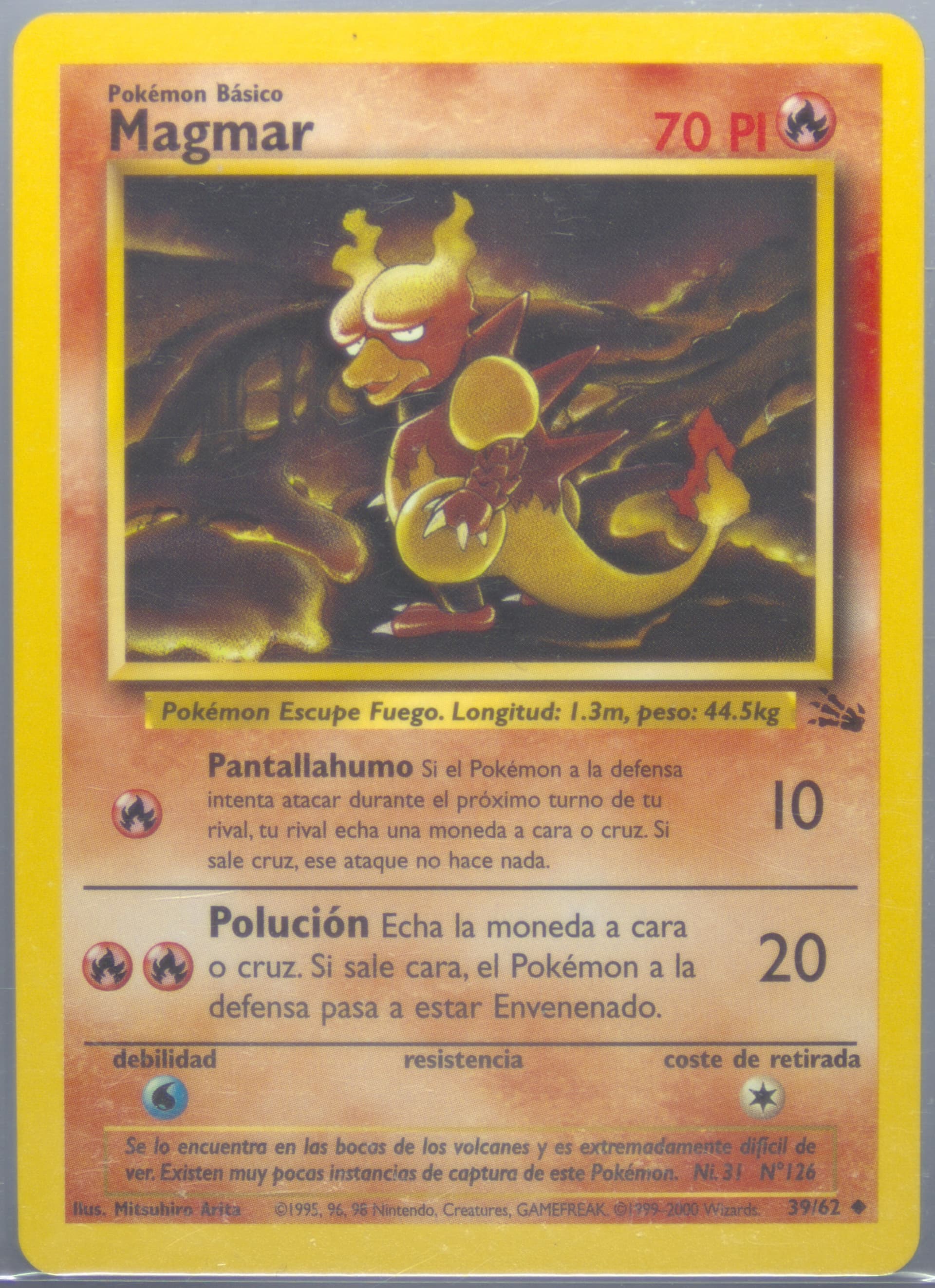 Magmar (39) 2000 Pokemon Spanish Fossil