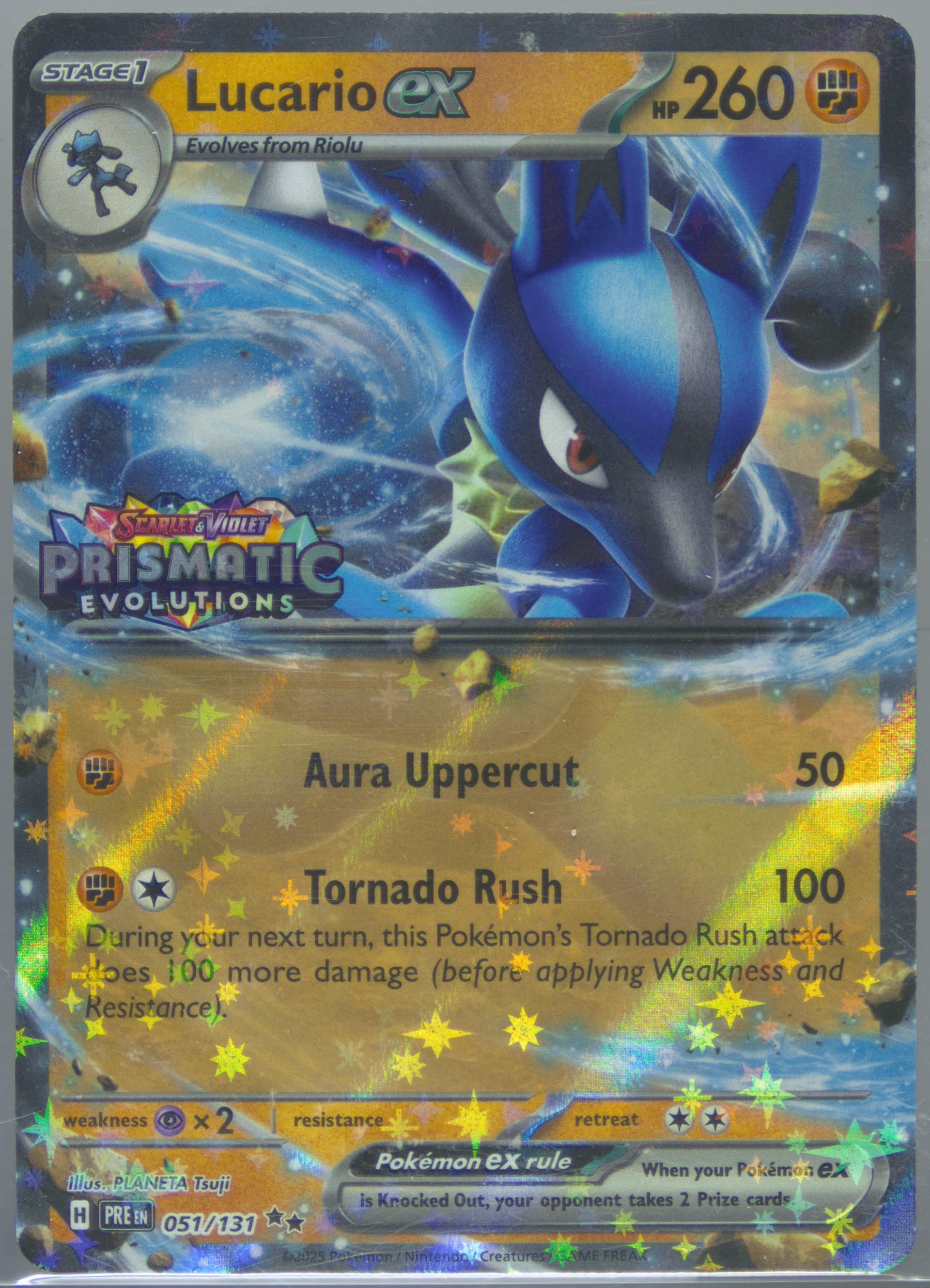 Lucario EX Lucario EX & Tyranitar EX Premium Collection (051) 2025 Pokemon Pre EN-Prismatic Evolutions