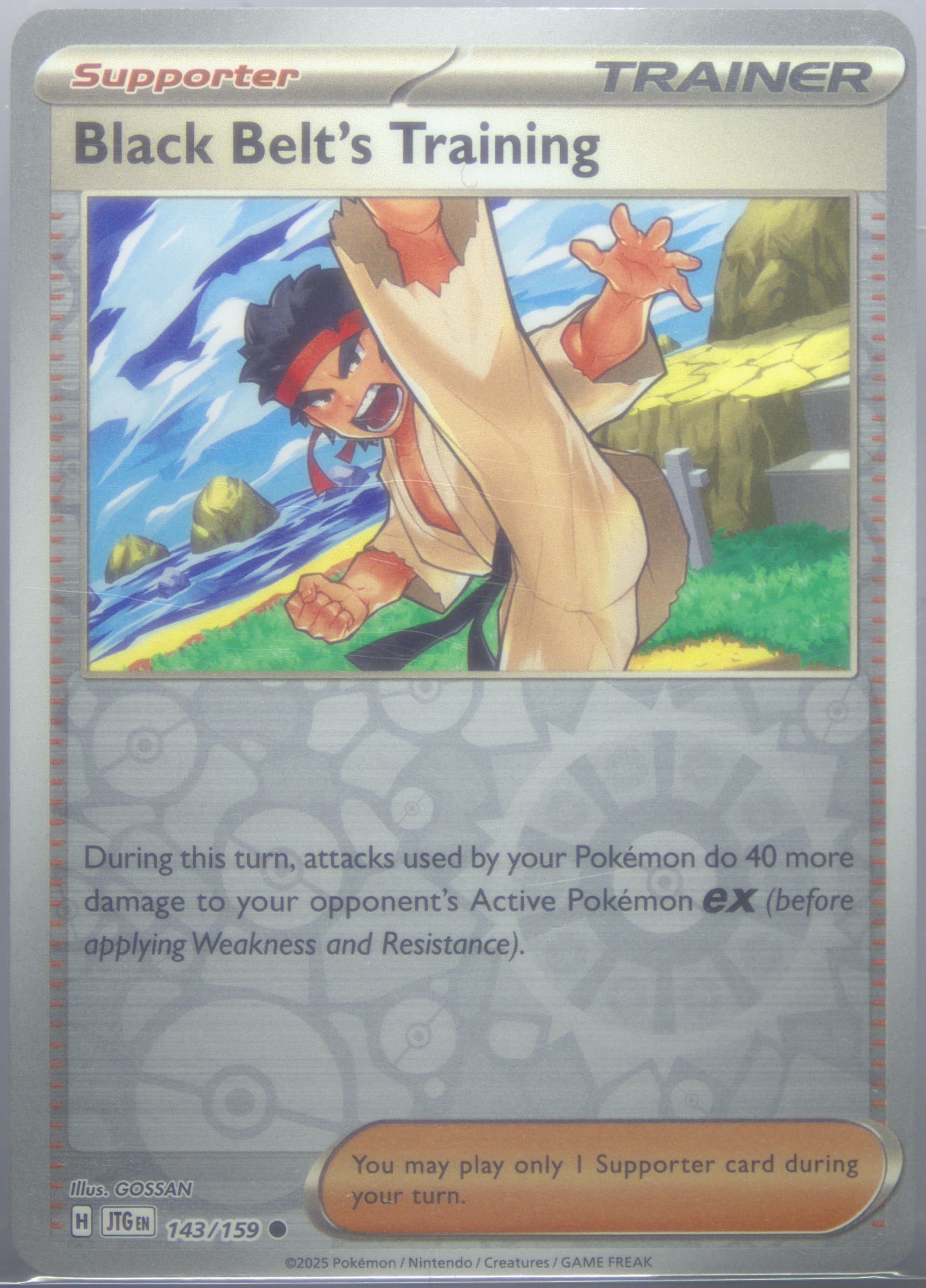 Black Belt's Training Reverse Holo (143) 2025 Pokemon Jtg EN-Journey Together