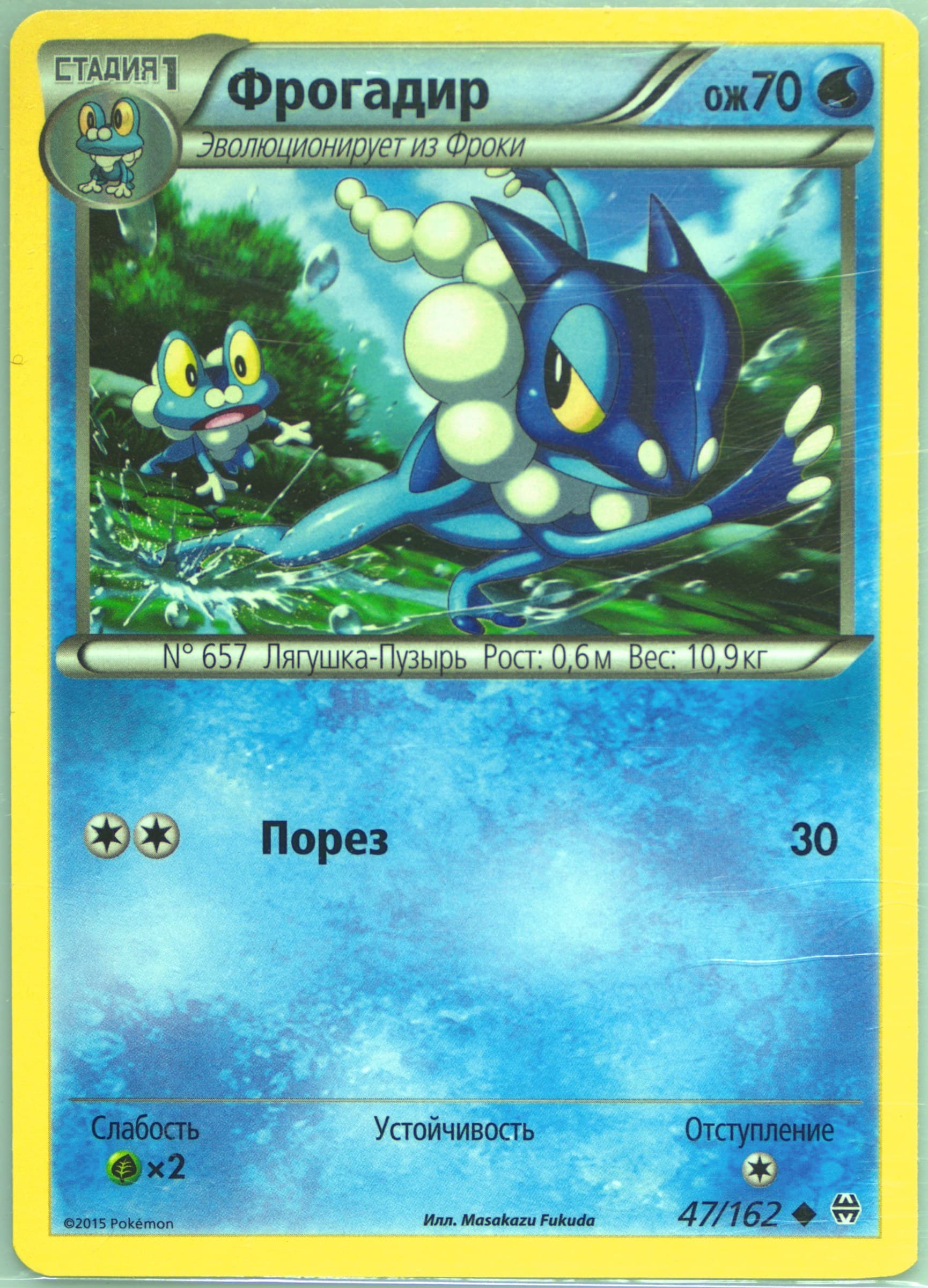 Frogadier (47) 2016 Pokemon Russian XY Breakthrough