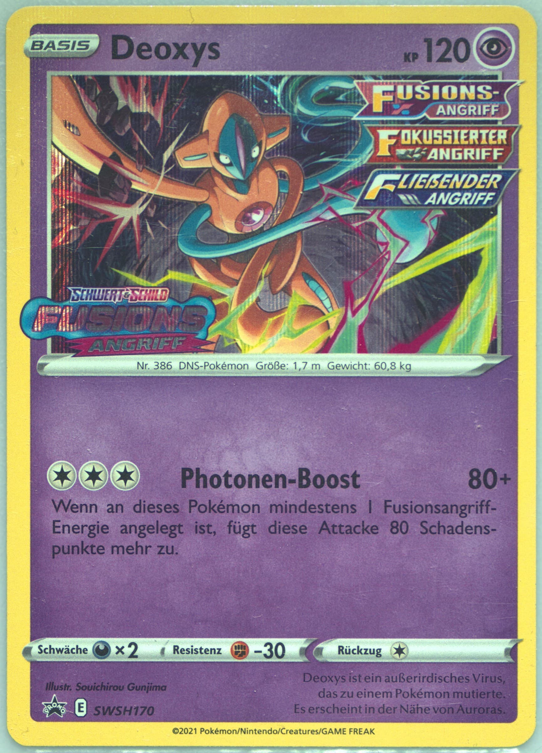 Deoxys-Holo Prerelease-German (170) 2021 Pokemon Swsh Black Star Promo