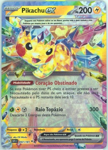 Pikachu EX (057) 2024 Pokemon Portuguese Ssp PT-Surging Sparks