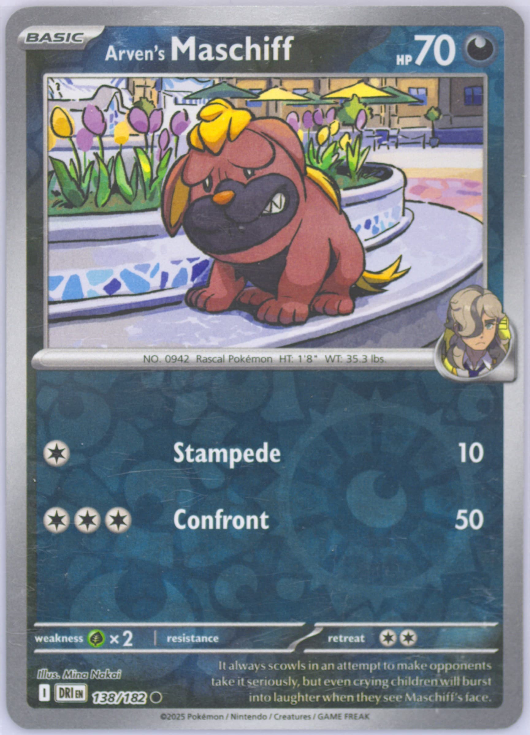 Arven's Maschiff Reverse Holo (138) 2025 Pokemon Dri EN-Destined Rivals