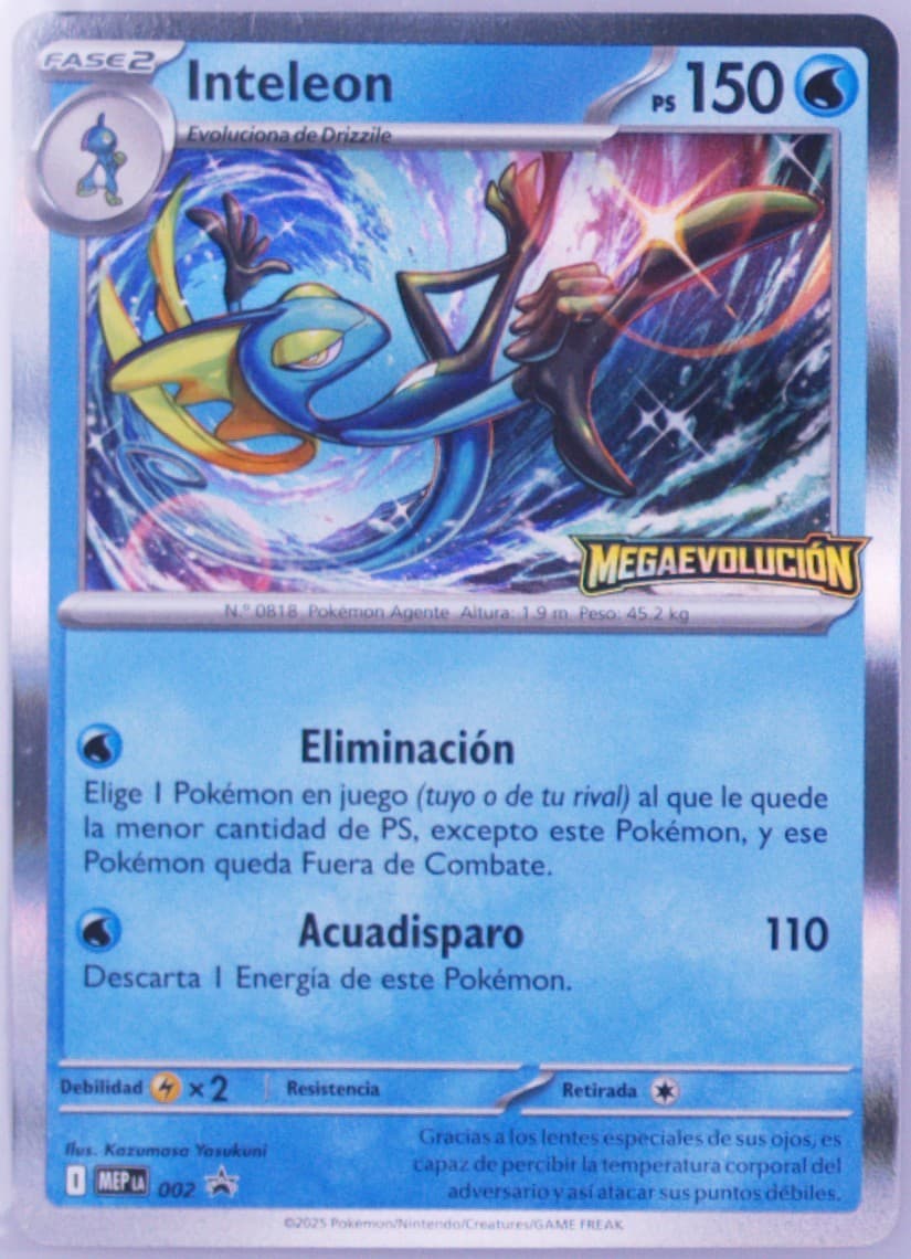 Inteleon Mega Evolution Prerelease (002) 2025 Pokemon Latin American Mep La-Me Black Star Promo