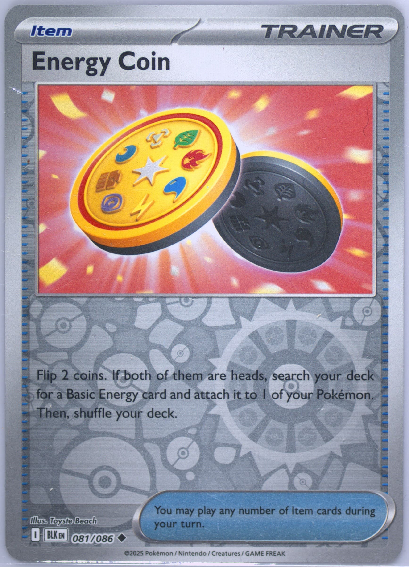 Energy Coin Reverse Holo (081) 2025 Pokemon Blk EN-Black Bolt