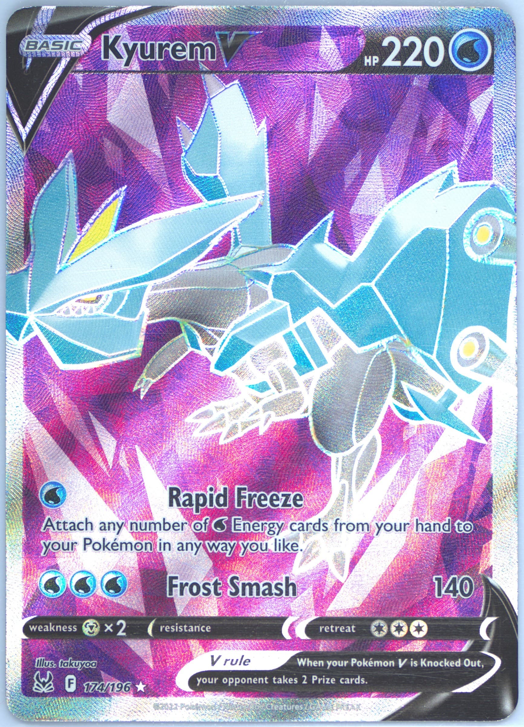 Full Art/Kyurem V Inverted Back (174) 2022 Pokemon Sword & Shield Lost Origin