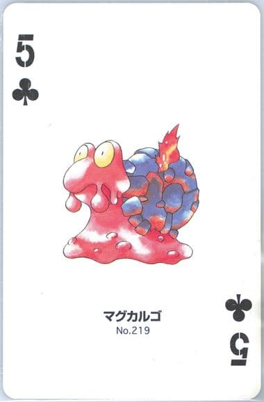 Magcargo 5 of Clubs (219) 2000 Pokemon Gold Version Part 2 Playing Cards