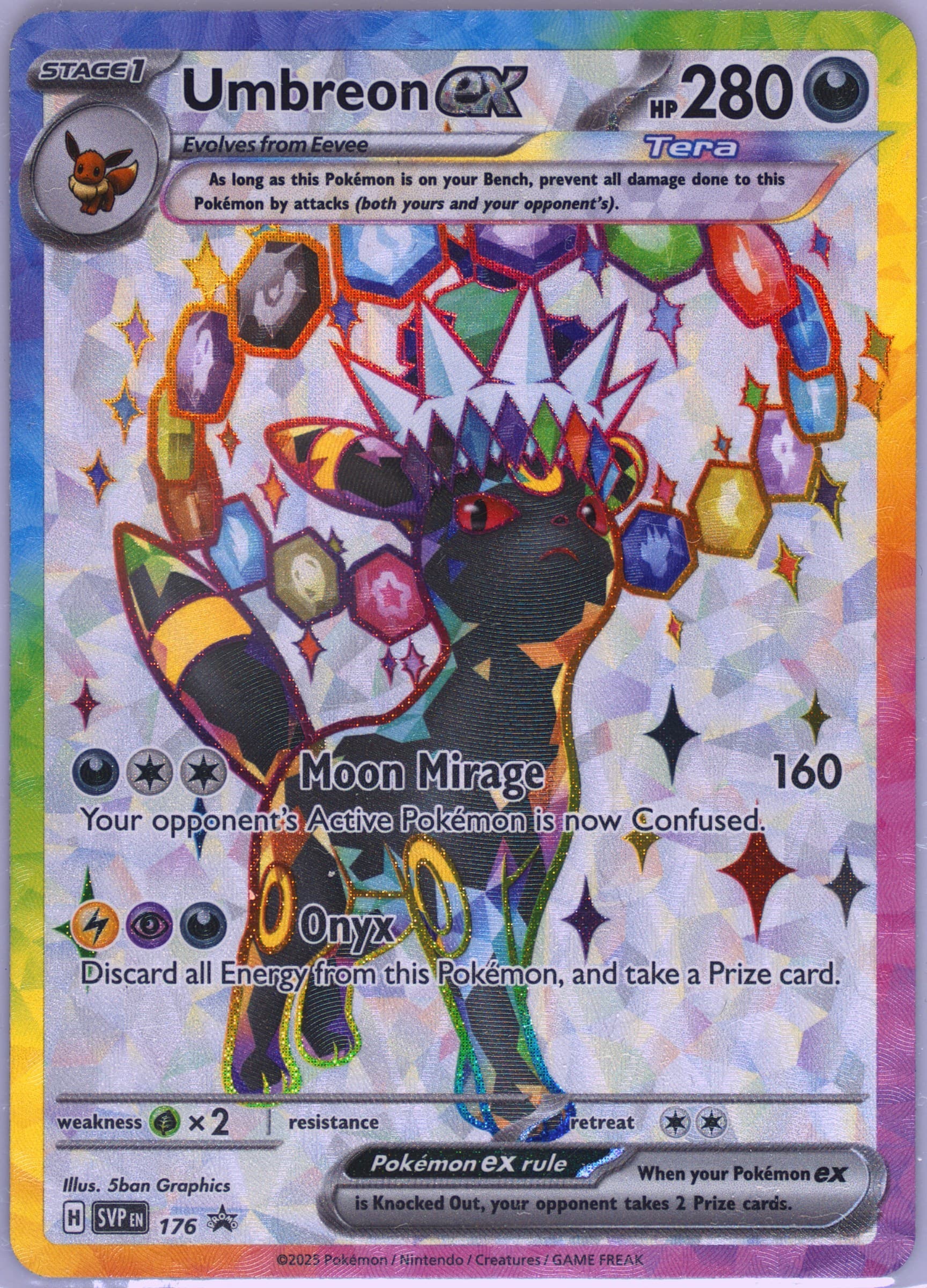 Umbreon EX Prismatic Evolutions Premium Figure Collection (176) 2025 Pokemon Svp EN-SV Black Star Promo