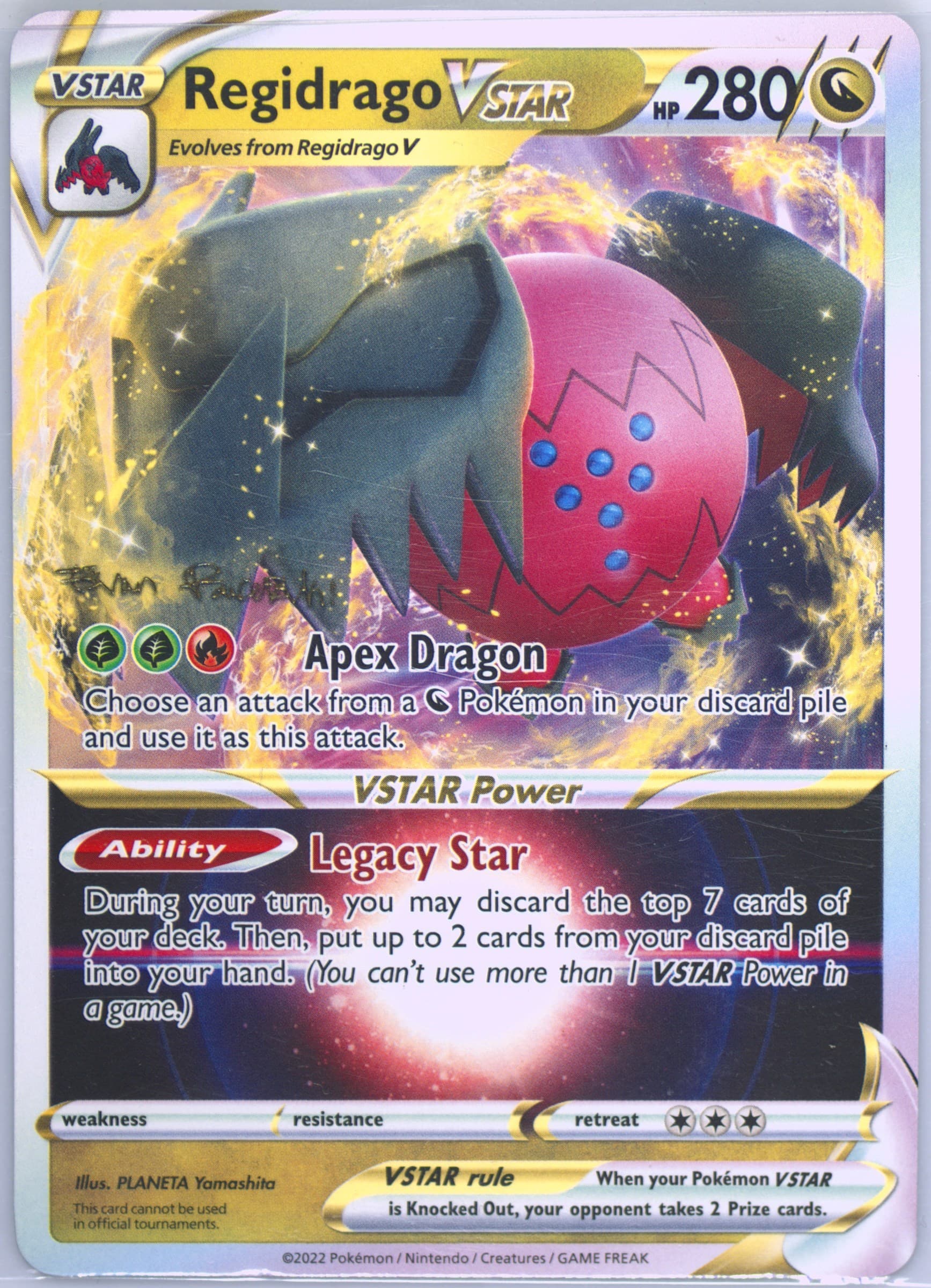 Regidrago Vstar Gold Signature 2025 Pokemon 2024 World Championship Deck: Regidrago Vstar