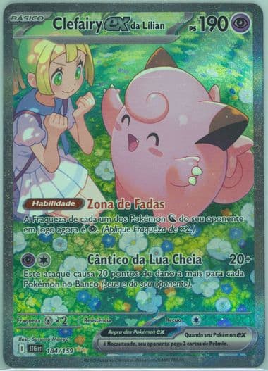 Lillie's Clefairy EX Special Illustration Rare (184) 2025 Pokemon Portuguese Jtg PT-Journey Together