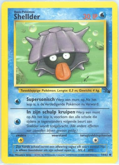 Shellder (54) 2000 Pokemon Dutch Fossil