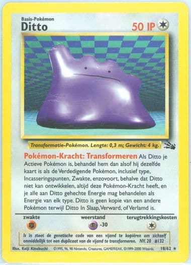 Ditto (18) 2000 Pokemon Dutch Fossil