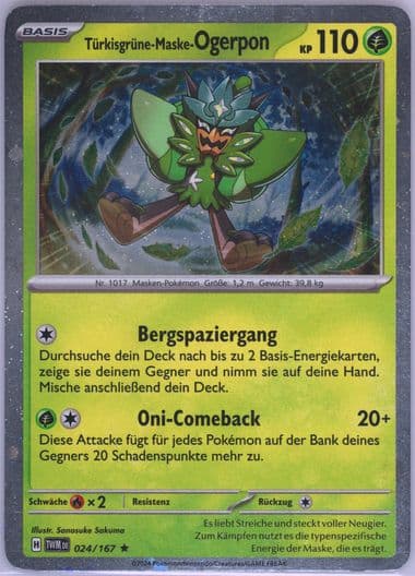 Teal Mask Ogerpon Ogerpon EX Premium Collection (024) 2024 Pokemon German Twm de-Twilight Masquerade