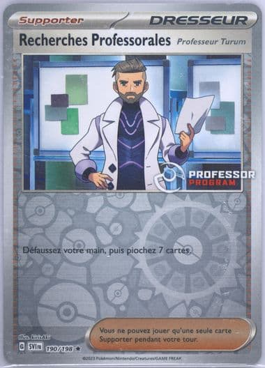 Professor's Research Professor Program (190) 2023 Pokemon French Svi FR-Scarlet & Violet