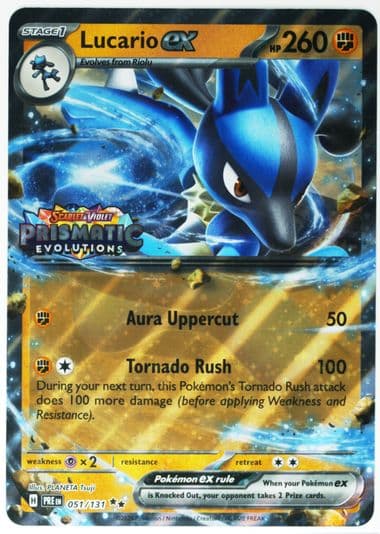 Lucario EX Lucario EX & Tyranitar EX Premium Collection-Jumbo (051) 2025 Pokemon Pre EN-Prismatic Evolutions
