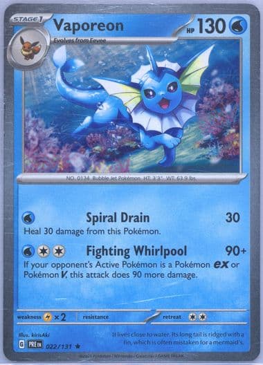 Vaporeon Prismatic Evolutions 8-Pack Mini Tin (022) 2025 Pokemon Pre EN-Prismatic Evolutions
