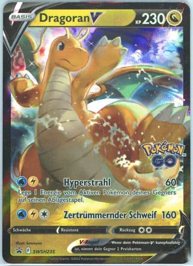Dragoran V Pokemon Go Premier Deck Holder Collection-German (235) 2022 Pokemon Swsh Black Star Promo