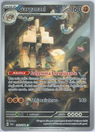 Garganacl Illustration Rare (202) 2023 Pokemon Italian Par It-Paradox Rift