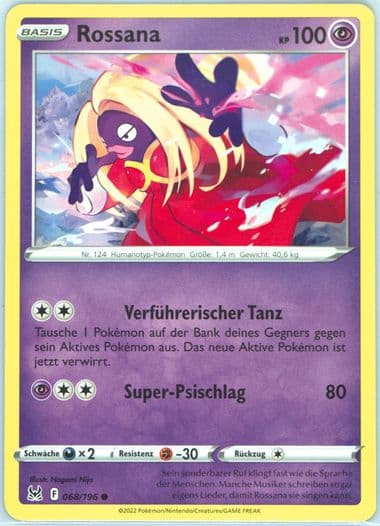 Rossana German (068) 2022 Pokemon Sword & Shield Lost Origin