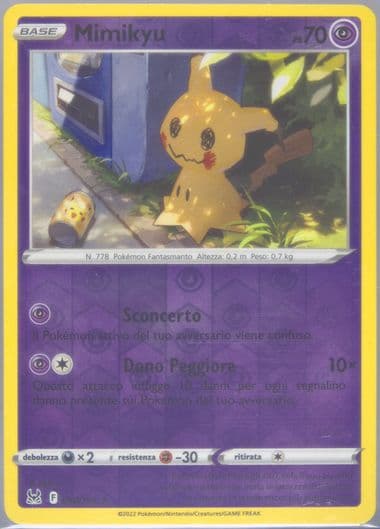 Mimikyu-Reverse Foil Italian (080) 2022 Pokemon Sword & Shield Lost Origin