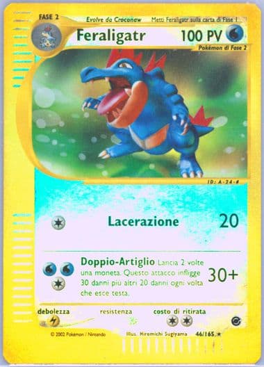 Feraligatr-Reverse Foil Italian (46) 2002 Pokemon Expedition