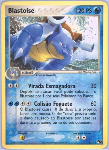 Blastoise Portuguese (1) 2006 Pokemon Pop Series 3