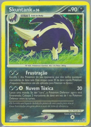 Skuntank-Holo Portuguese (15) 2007 Pokemon Diamond & Pearl