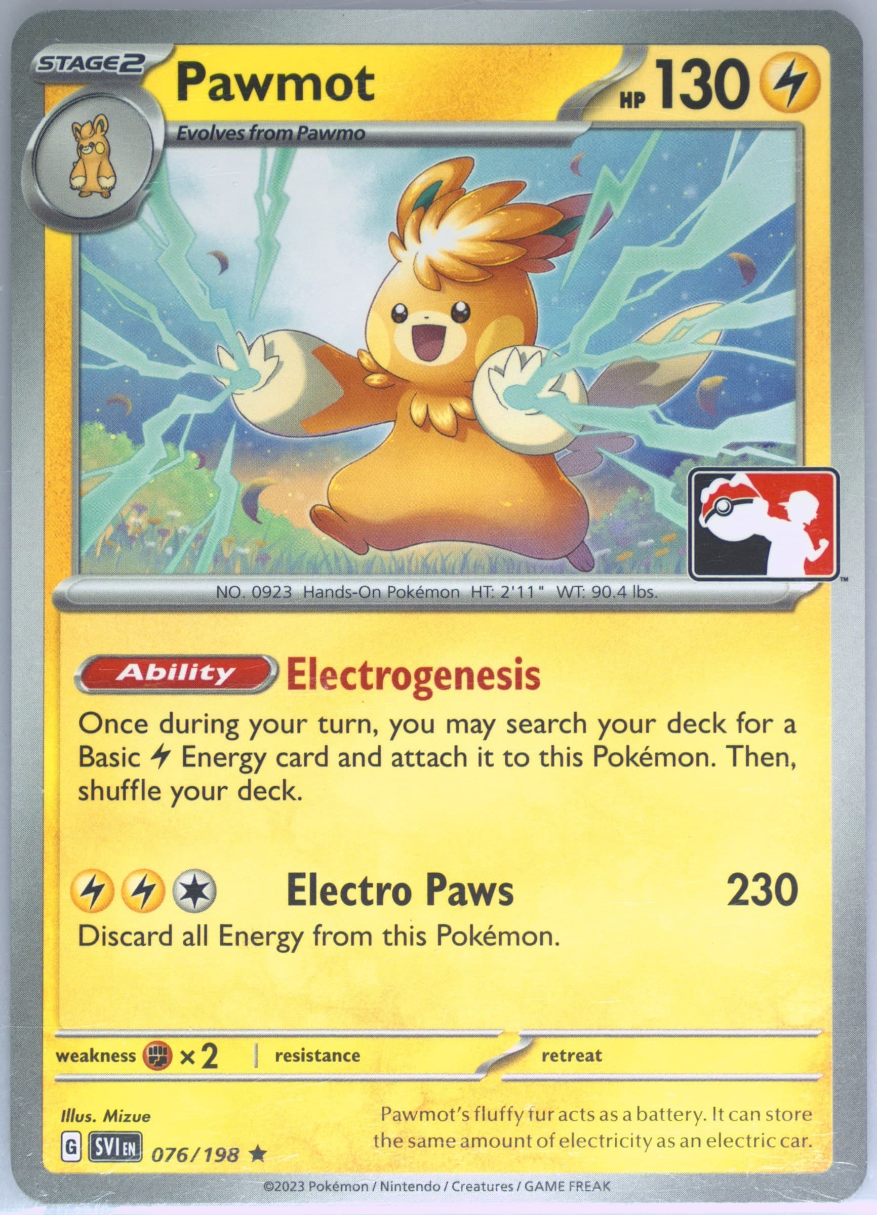 Pawmot (076) 2023 Pokemon Play! Pokemon Prize Pack: Series 3