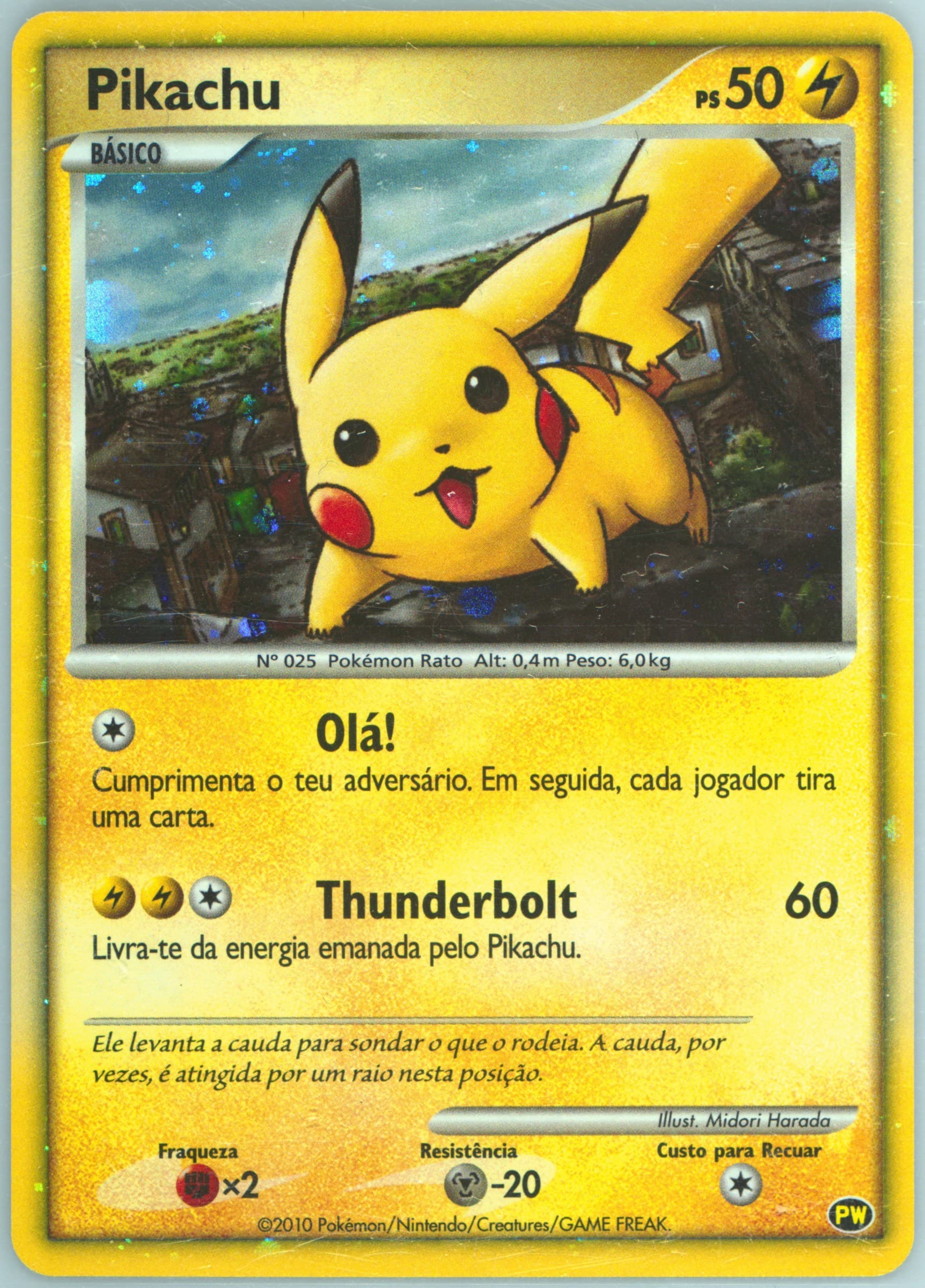 Pikachu-Holo Portuguese 2010 Pokemon Japanese World Collection