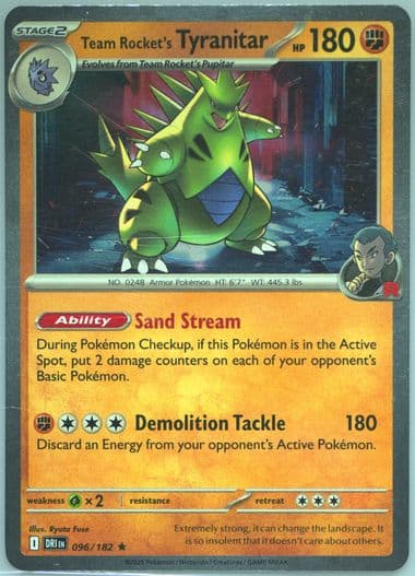 Team Rocket's Tyranitar Enhanced 2 Pack Blister (096) 2025 Pokemon Dri EN-Destined Rivals